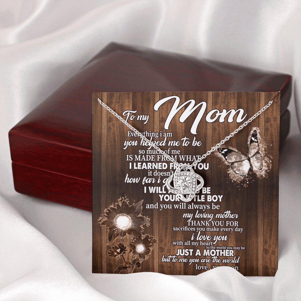 To My Mom - Everything I Am - Love Knot Necklace - Celeste Jewel