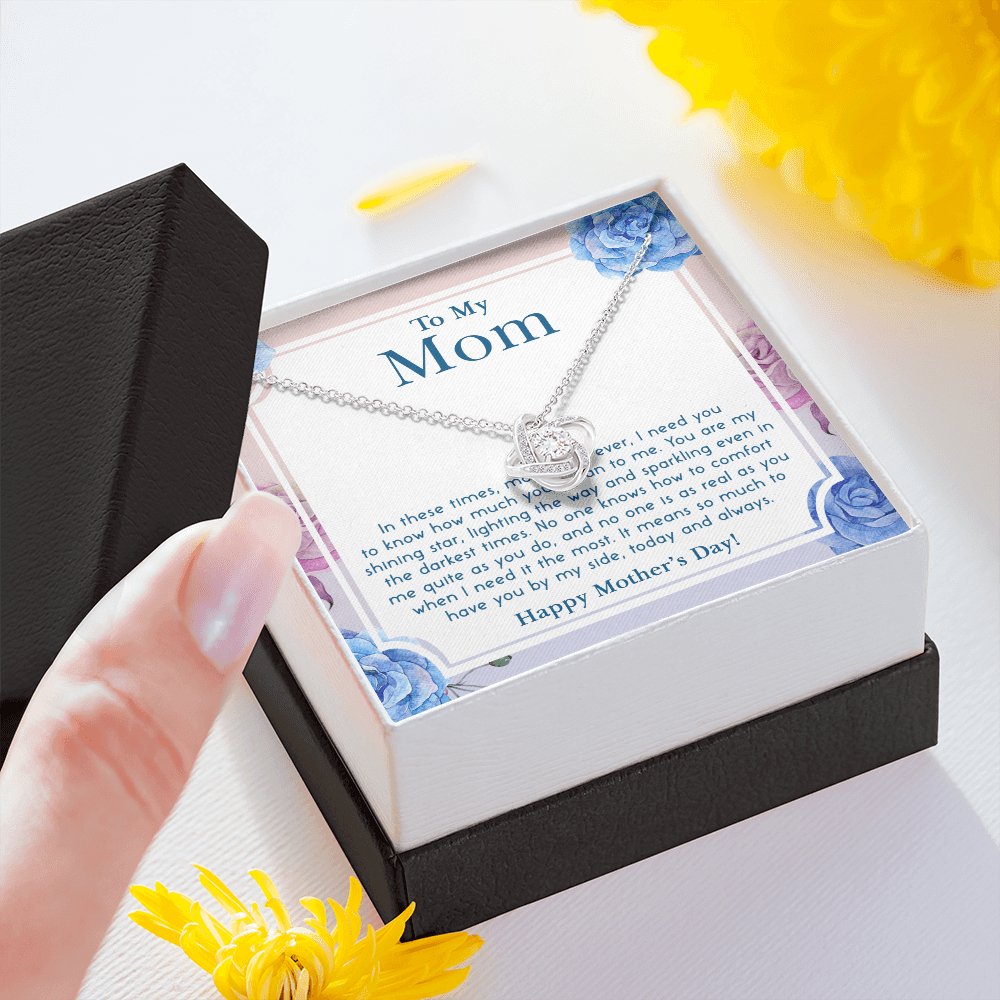 To My Mom - In These Times - Love Knot Necklace - Celeste Jewel