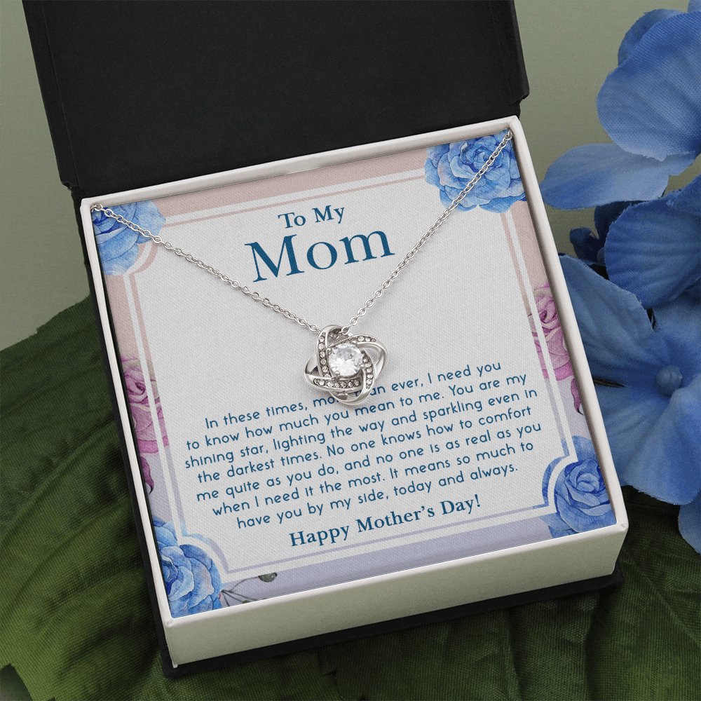 To My Mom - In These Times - Love Knot Necklace - Celeste Jewel