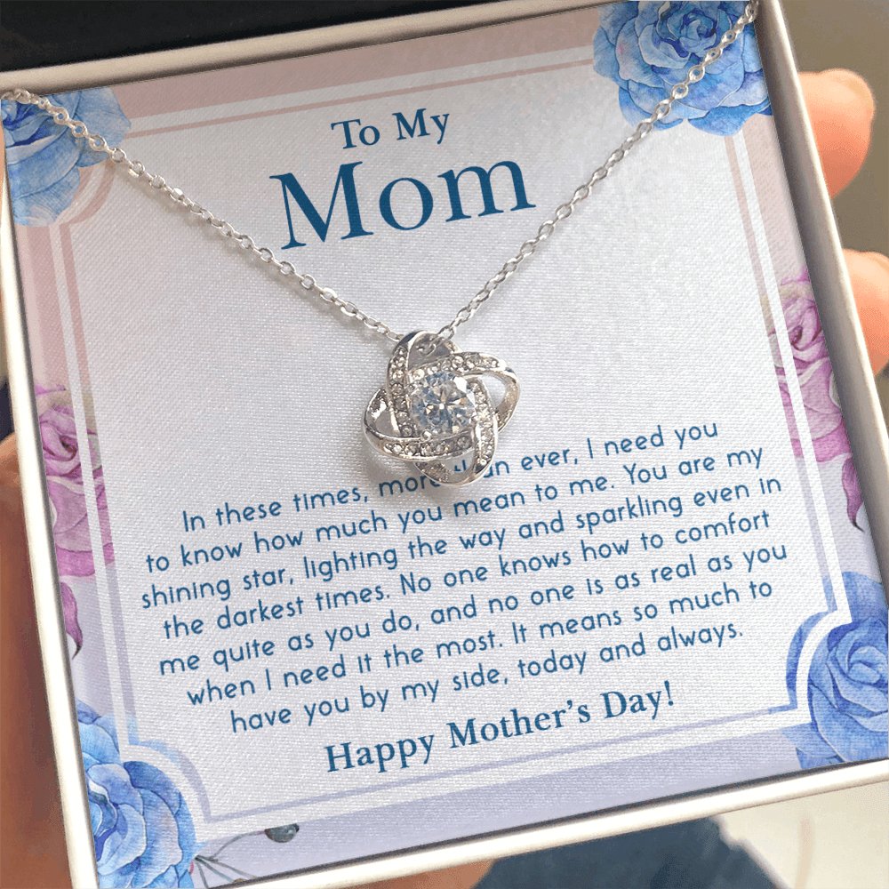 To My Mom - In These Times - Love Knot Necklace - Celeste Jewel