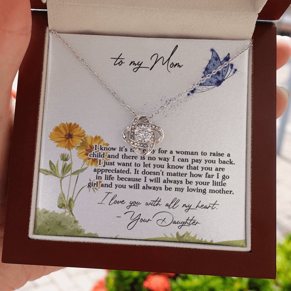 To My Mom - Pay You Back - Love Knot Necklace - Celeste Jewel