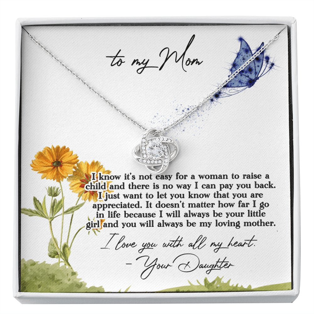 To Daughter From Mom Behind you Love Knot Necklace – My Heart My Love