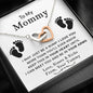 To My Mommy - Keep This In Your Heart - Interlocking Hearts Necklace - Celeste Jewel