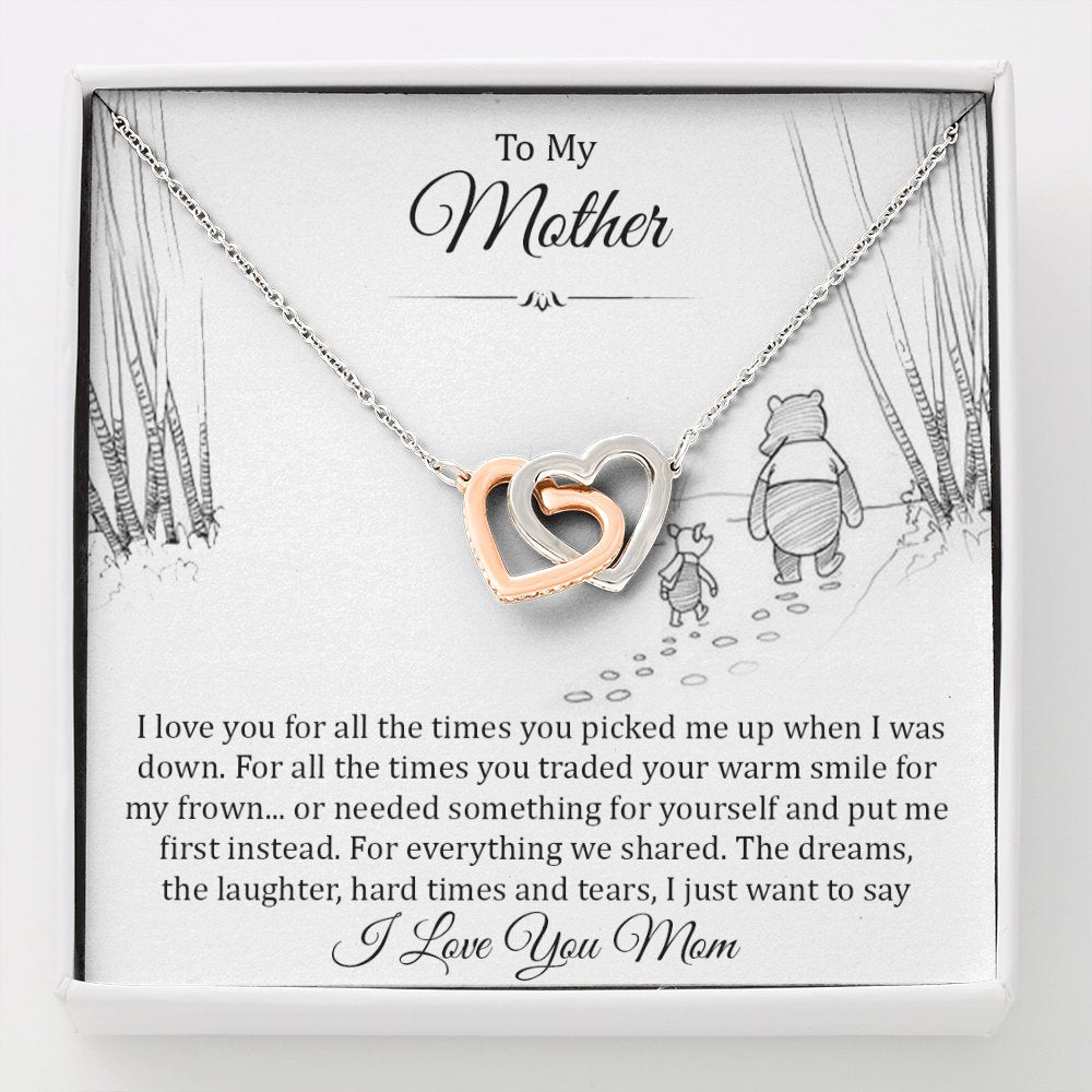 To My Mother - For All The Times - Interlocking Hearts Necklace - Celeste Jewel
