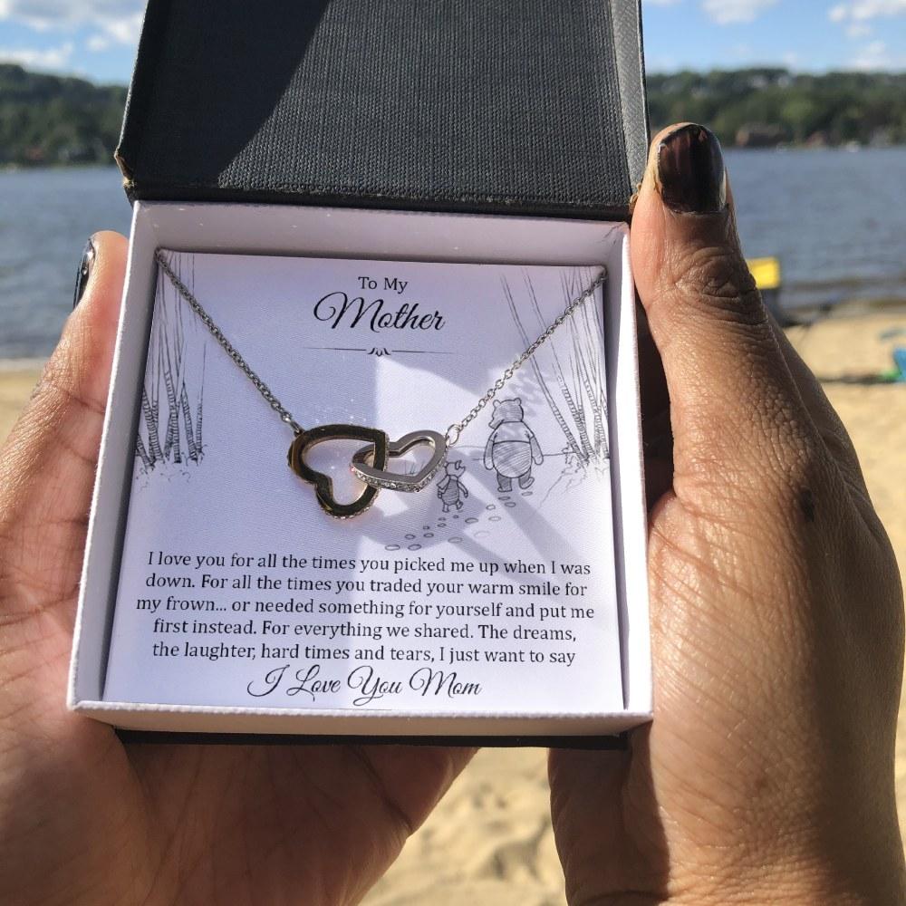 To My Mother - For All The Times - Interlocking Hearts Necklace - Celeste Jewel