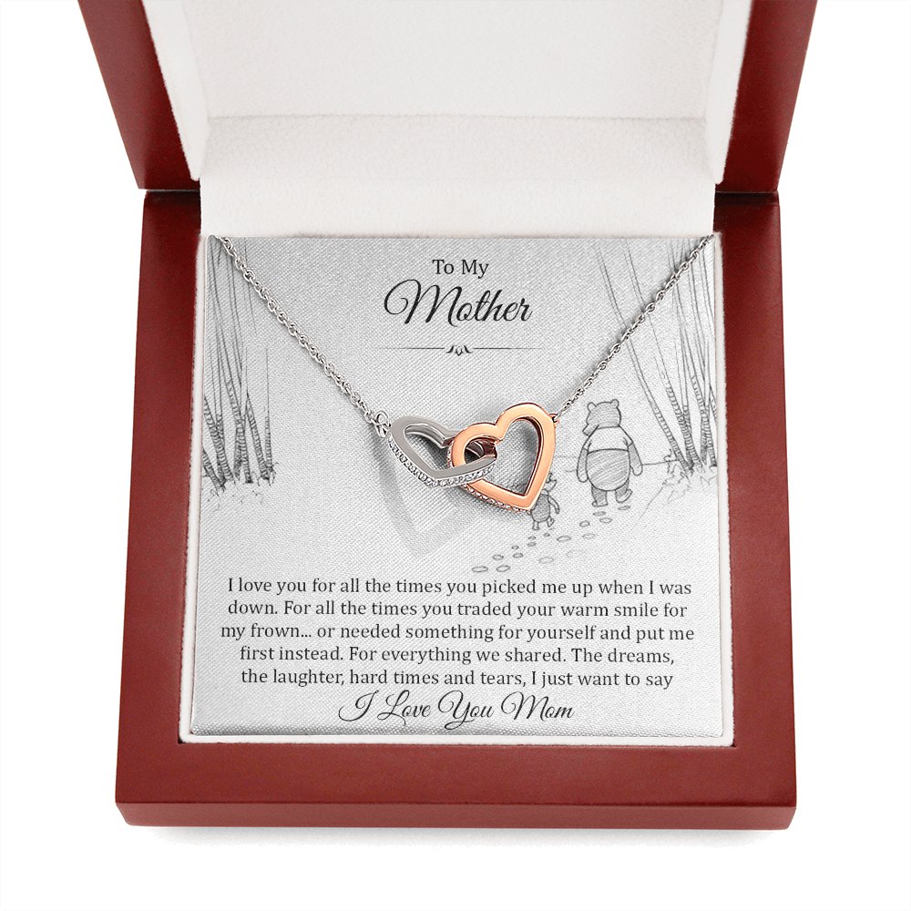 To My Mother - For All The Times - Interlocking Hearts Necklace - Celeste Jewel