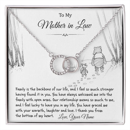 To My Mother In Law - From The Bottom Of My Heart - Perfect Pair Necklace - Celeste Jewel