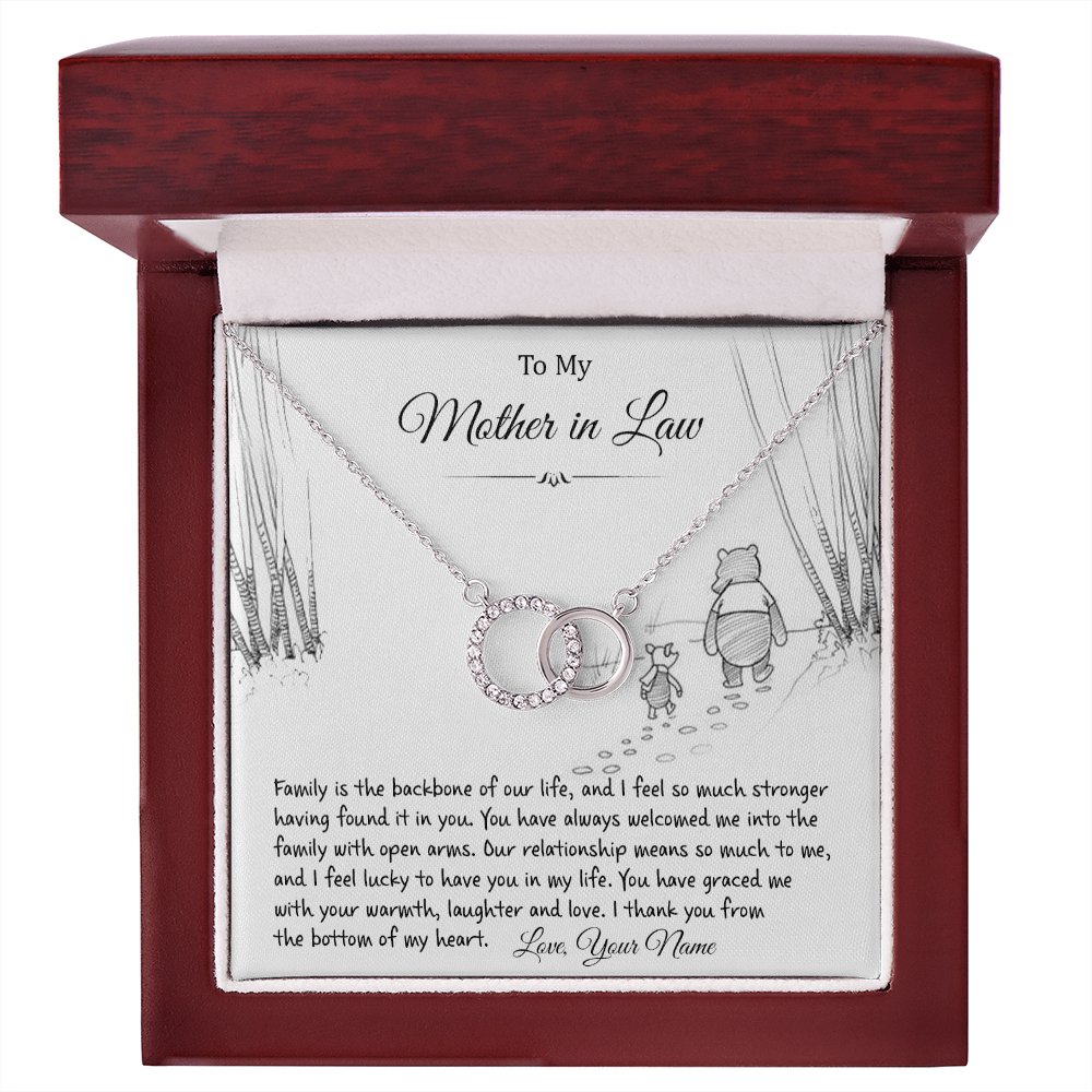 To My Mother In Law - From The Bottom Of My Heart - Perfect Pair Necklace - Celeste Jewel