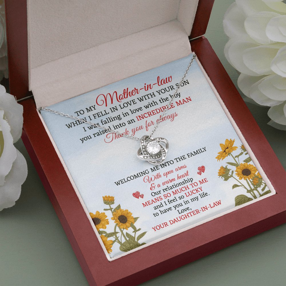 To My Mother-In-Law - In Love With Your Son - Love Knot Necklace - Celeste Jewel