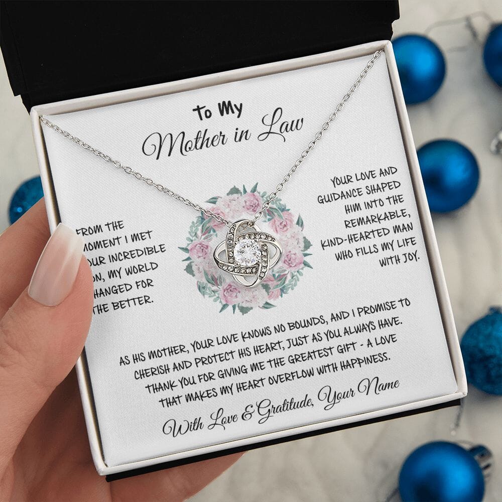 To My Mother In Law - The Greatest Gift - Love Knot Necklace - Celeste Jewel