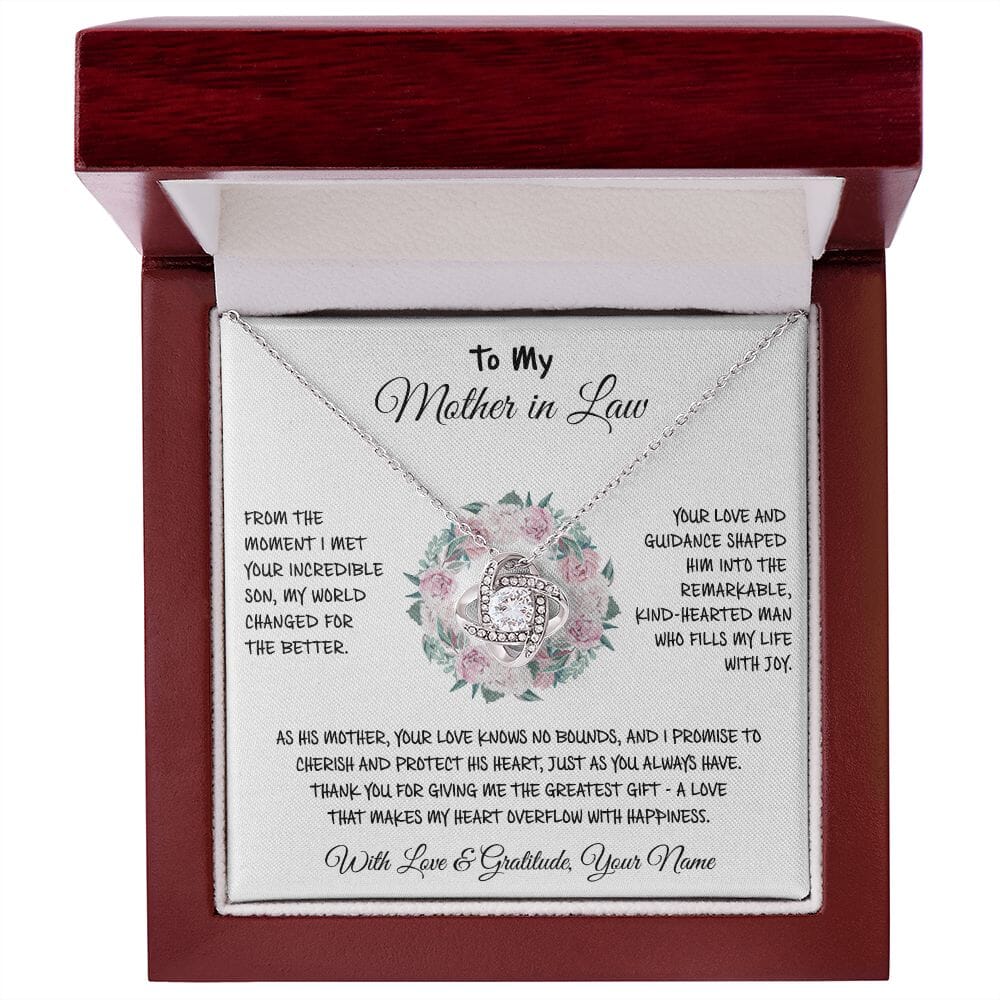 To My Mother In Law - The Greatest Gift - Love Knot Necklace - Celeste Jewel