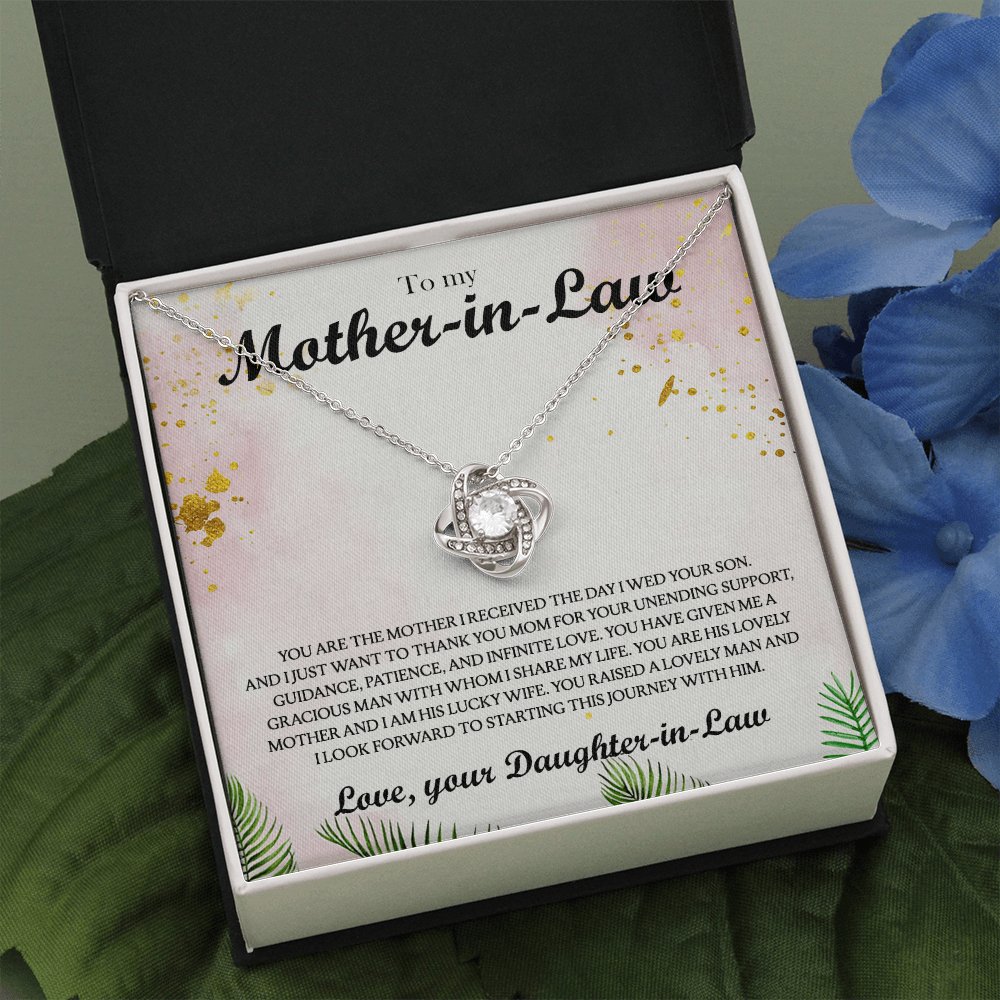 To My Mother-In-Law - Wed Your Son - Love Knot Necklace - Celeste Jewel