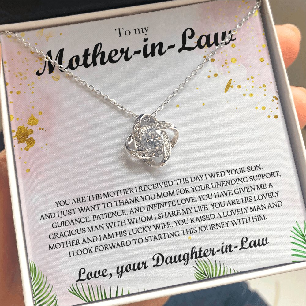 To My Mother-In-Law - Wed Your Son - Love Knot Necklace - Celeste Jewel
