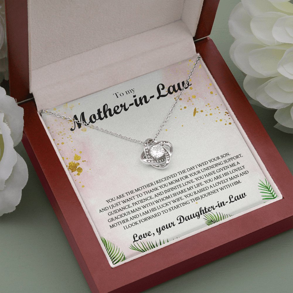 To My Mother-In-Law - Wed Your Son - Love Knot Necklace - Celeste Jewel