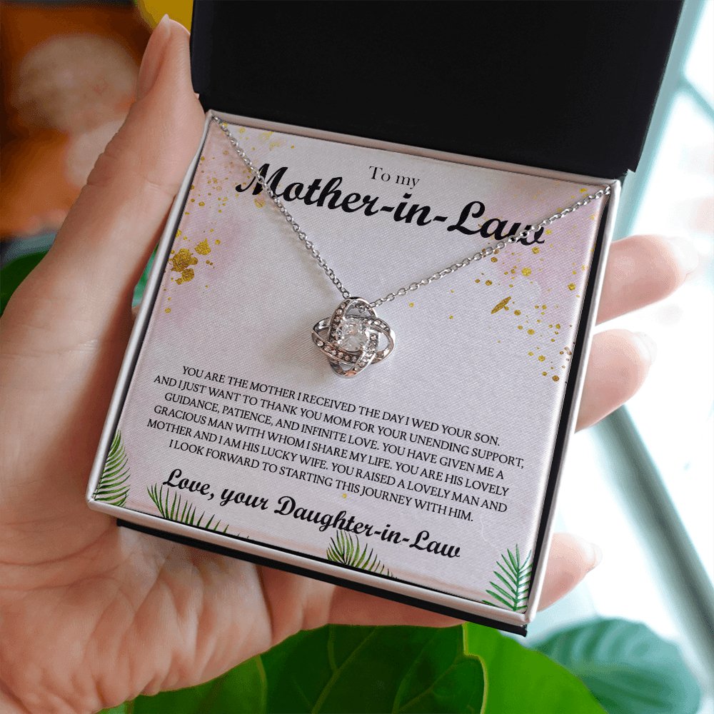 To My Mother-In-Law - Wed Your Son - Love Knot Necklace - Celeste Jewel