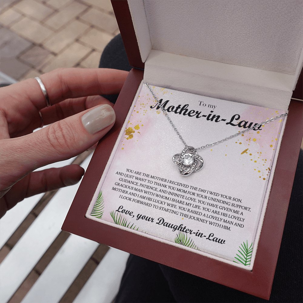 To My Mother-In-Law - Wed Your Son - Love Knot Necklace - Celeste Jewel