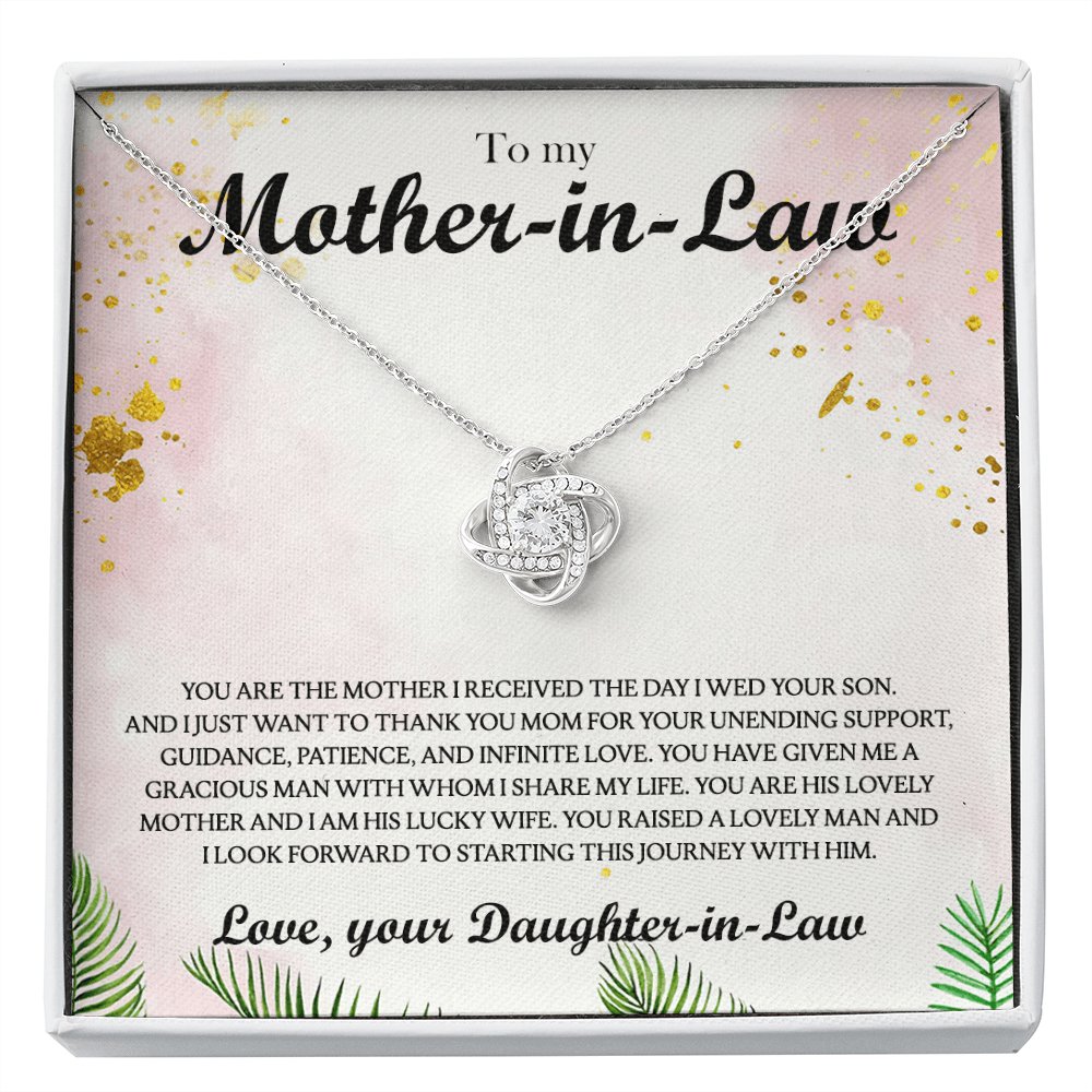 To My Mother-In-Law - Wed Your Son - Love Knot Necklace - Celeste Jewel