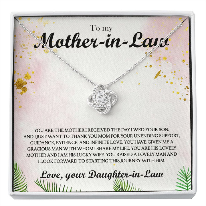 To My Mother-In-Law - Wed Your Son - Love Knot Necklace - Celeste Jewel