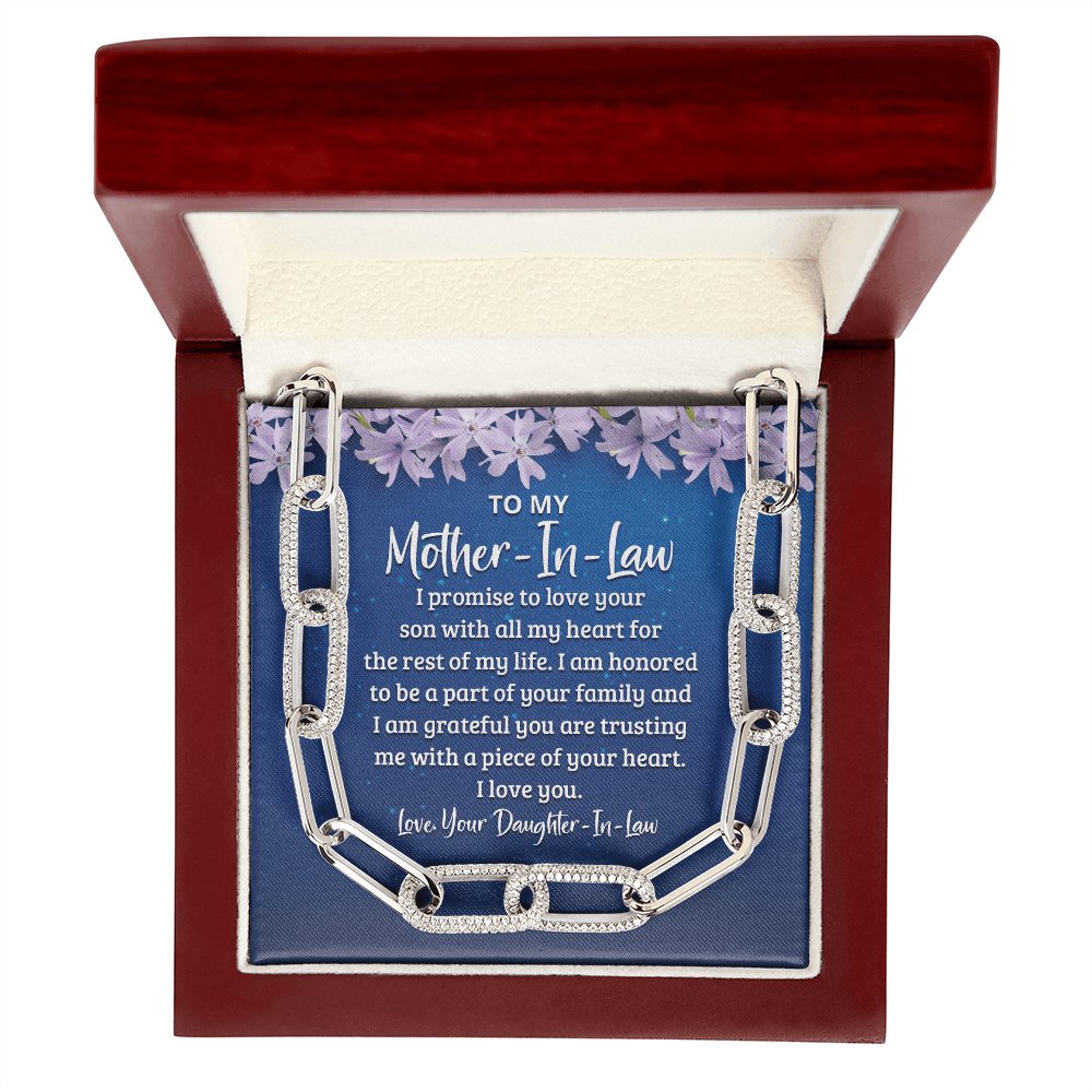 To My Mother-In-Law - With All My Heart - Forever Linked Necklace - Celeste Jewel