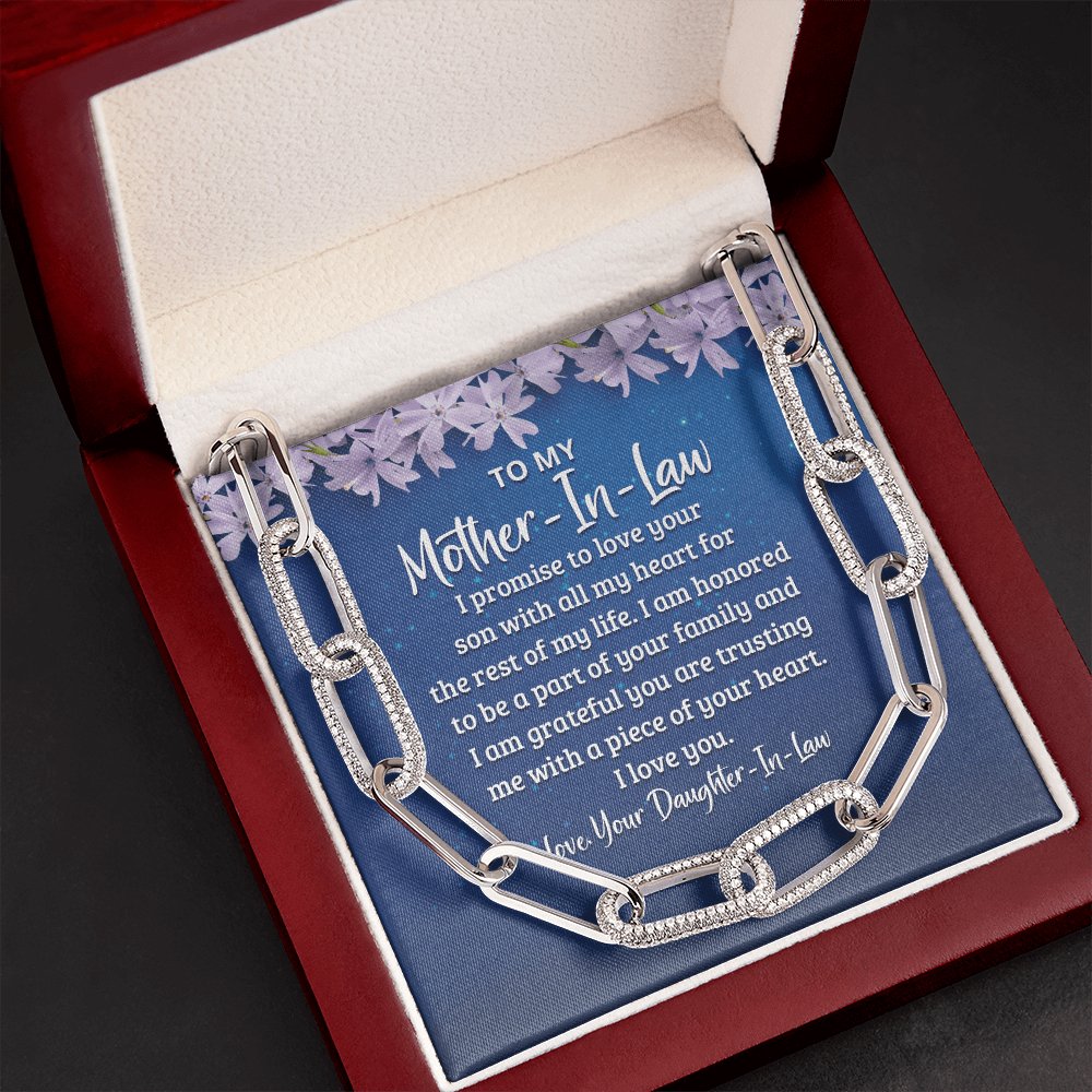 To My Mother-In-Law - With All My Heart - Forever Linked Necklace - Celeste Jewel