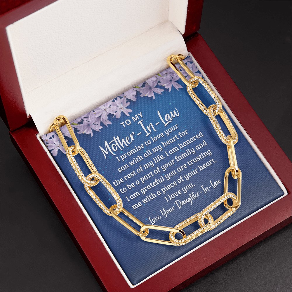 To My Mother-In-Law - With All My Heart - Forever Linked Necklace - Celeste Jewel