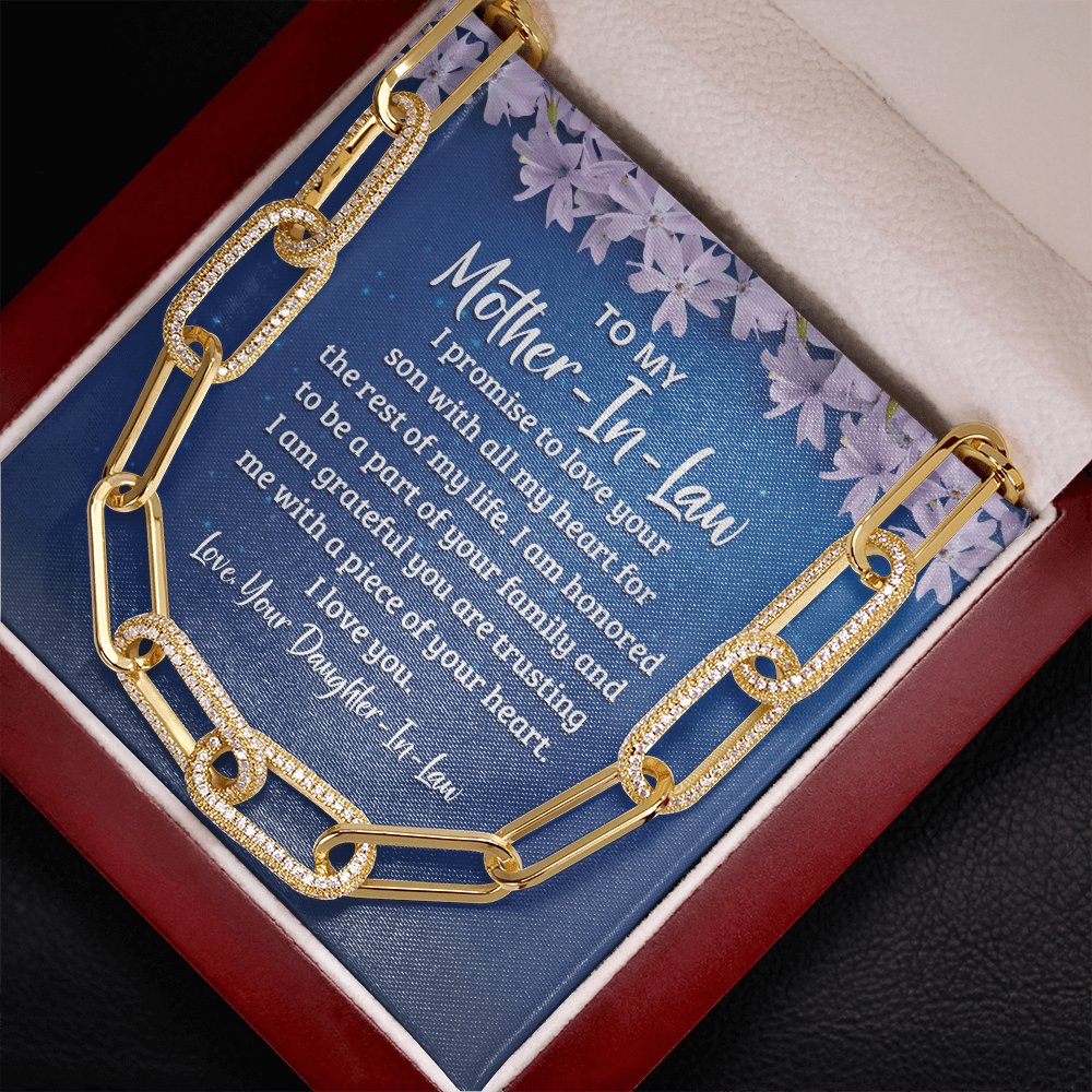 To My Mother-In-Law - With All My Heart - Forever Linked Necklace - Celeste Jewel