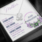 To My Mother - Just Breathe - Love Knot Necklace - Celeste Jewel