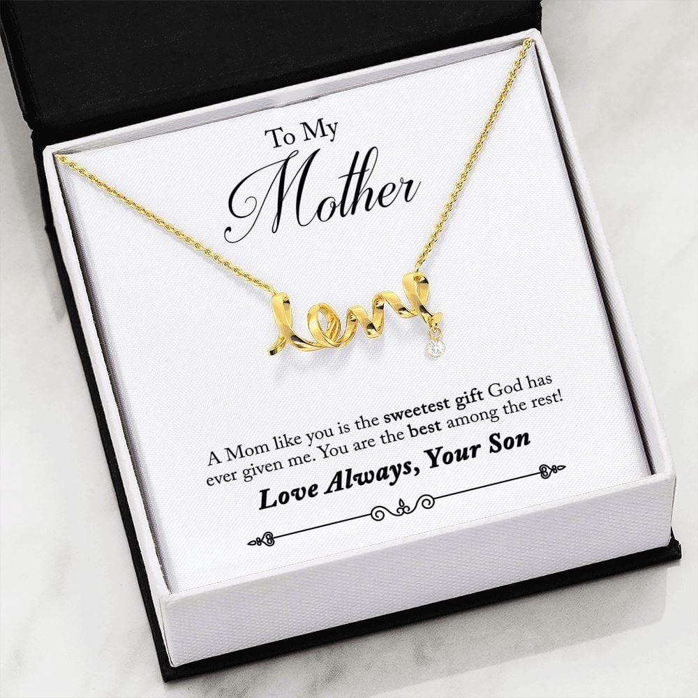 To My Mother - Sweetest Gift - Dainty Love Necklace - Celeste Jewel