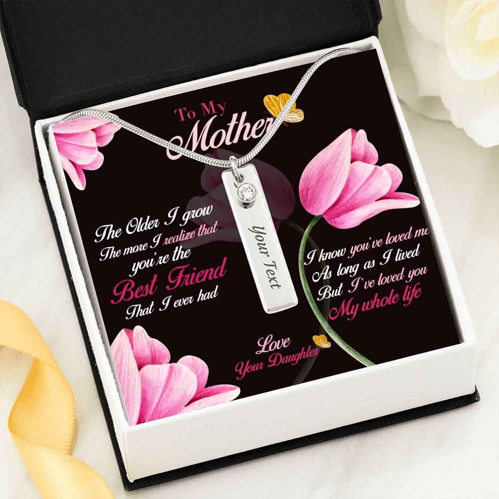 To My Mother - The Older I Grow - Birthstone Necklace - Celeste Jewel