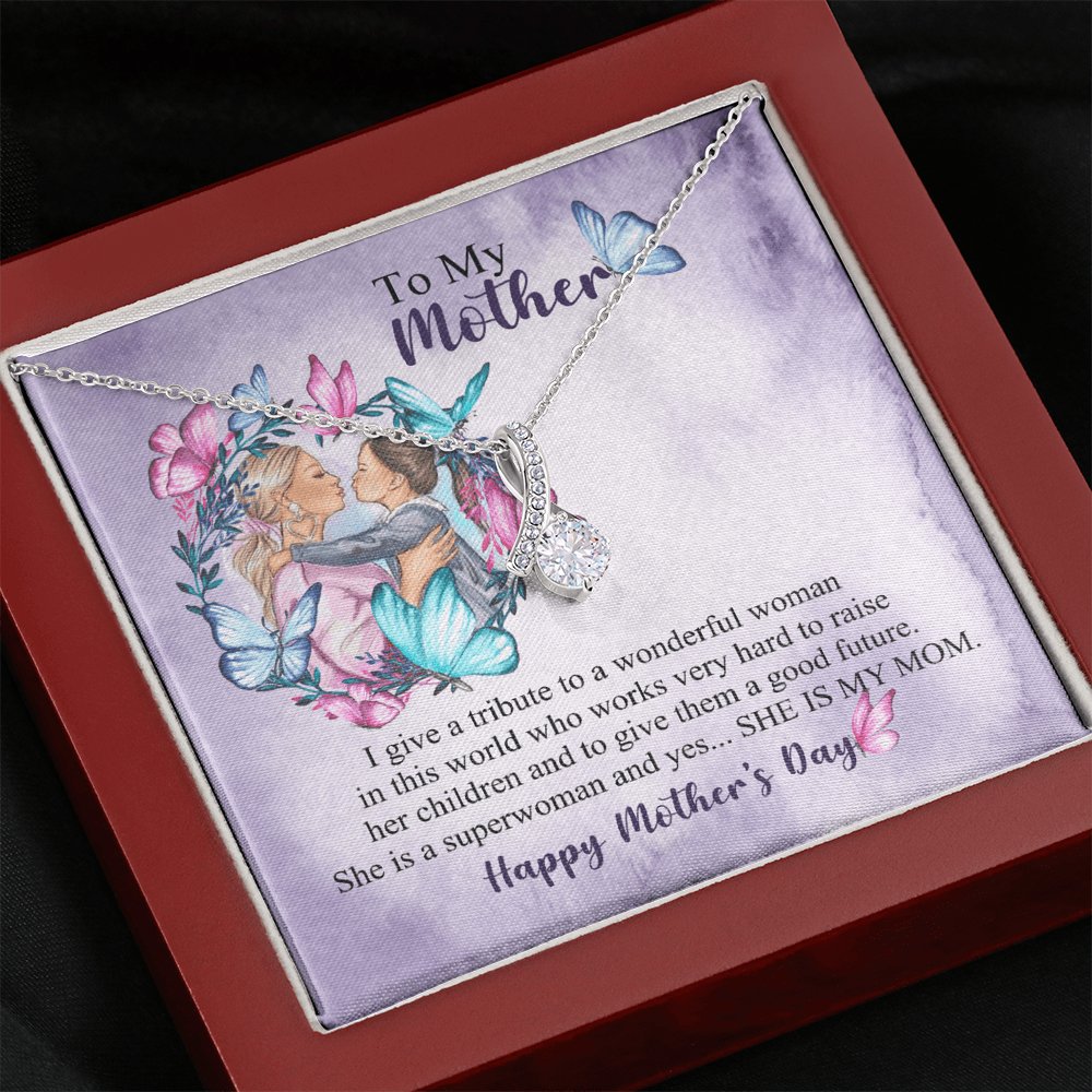To My Mother - Tribute To A Wonderful Woman - Sparkling Radiance Necklace - Celeste Jewel
