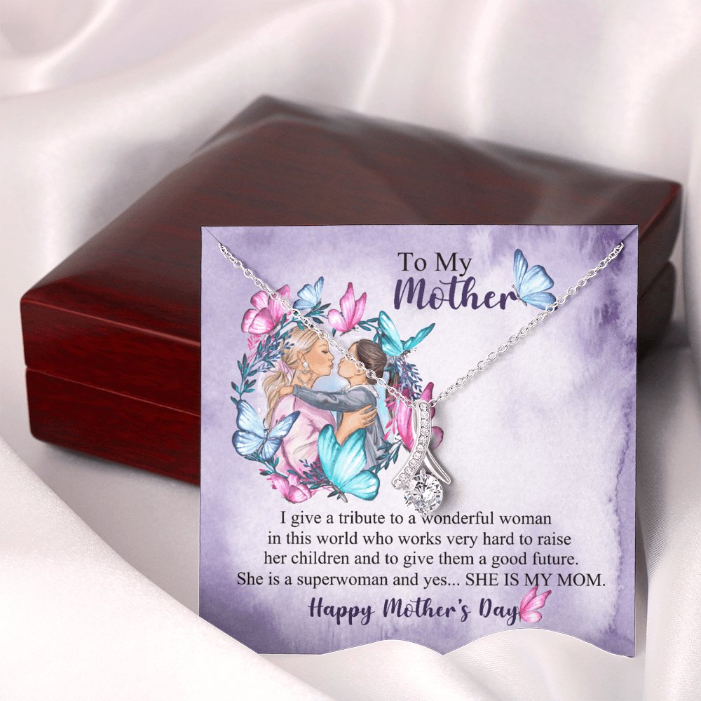 To My Mother - Tribute To A Wonderful Woman - Sparkling Radiance Necklace - Celeste Jewel