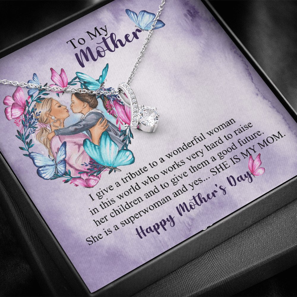 To My Mother - Tribute To A Wonderful Woman - Sparkling Radiance Necklace - Celeste Jewel