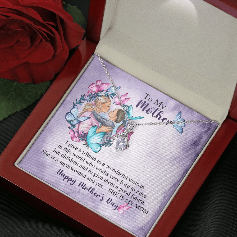 To My Mother - Tribute To A Wonderful Woman - Sparkling Radiance Necklace - Celeste Jewel