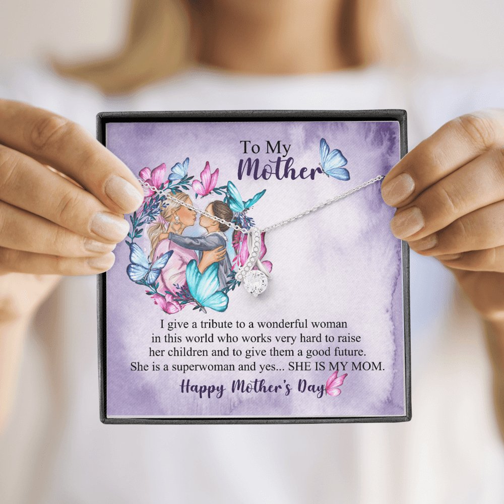 To My Mother - Tribute To A Wonderful Woman - Sparkling Radiance Necklace - Celeste Jewel