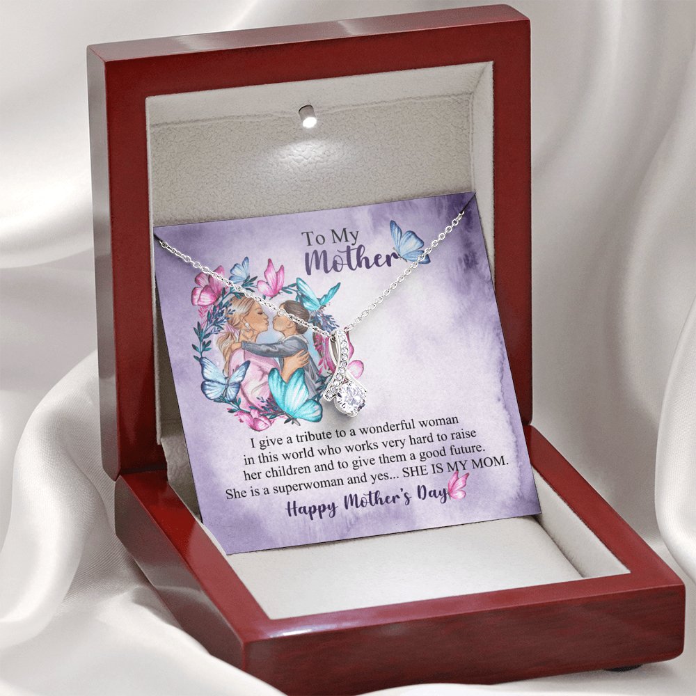 To My Mother - Tribute To A Wonderful Woman - Sparkling Radiance Necklace - Celeste Jewel