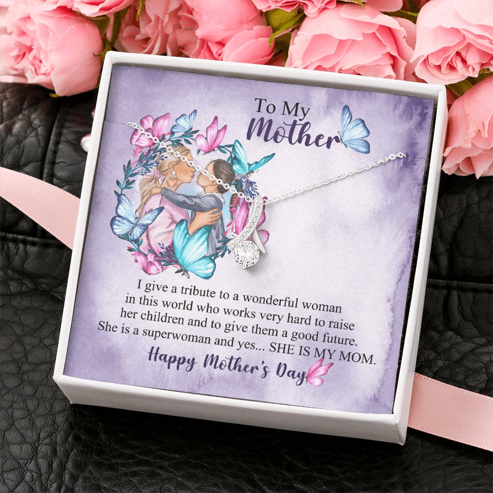 To My Mother - Tribute To A Wonderful Woman - Sparkling Radiance Necklace - Celeste Jewel