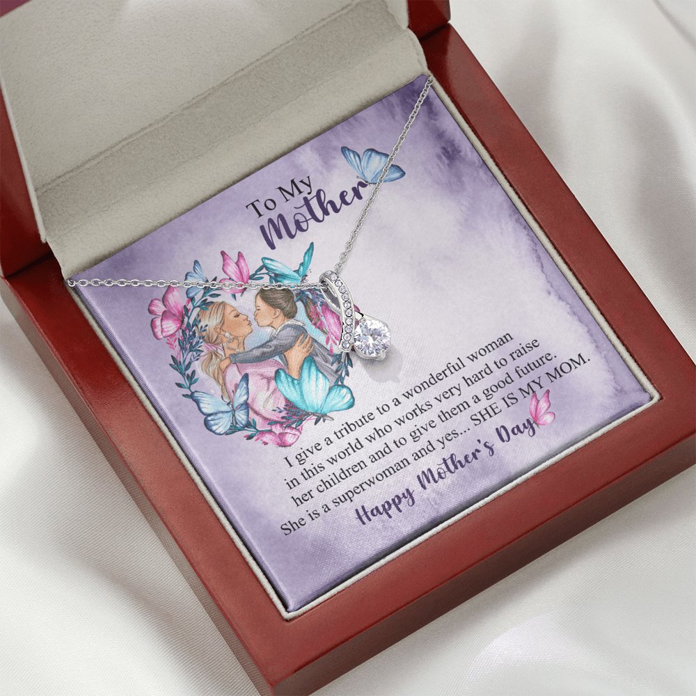 To My Mother - Tribute To A Wonderful Woman - Sparkling Radiance Necklace - Celeste Jewel
