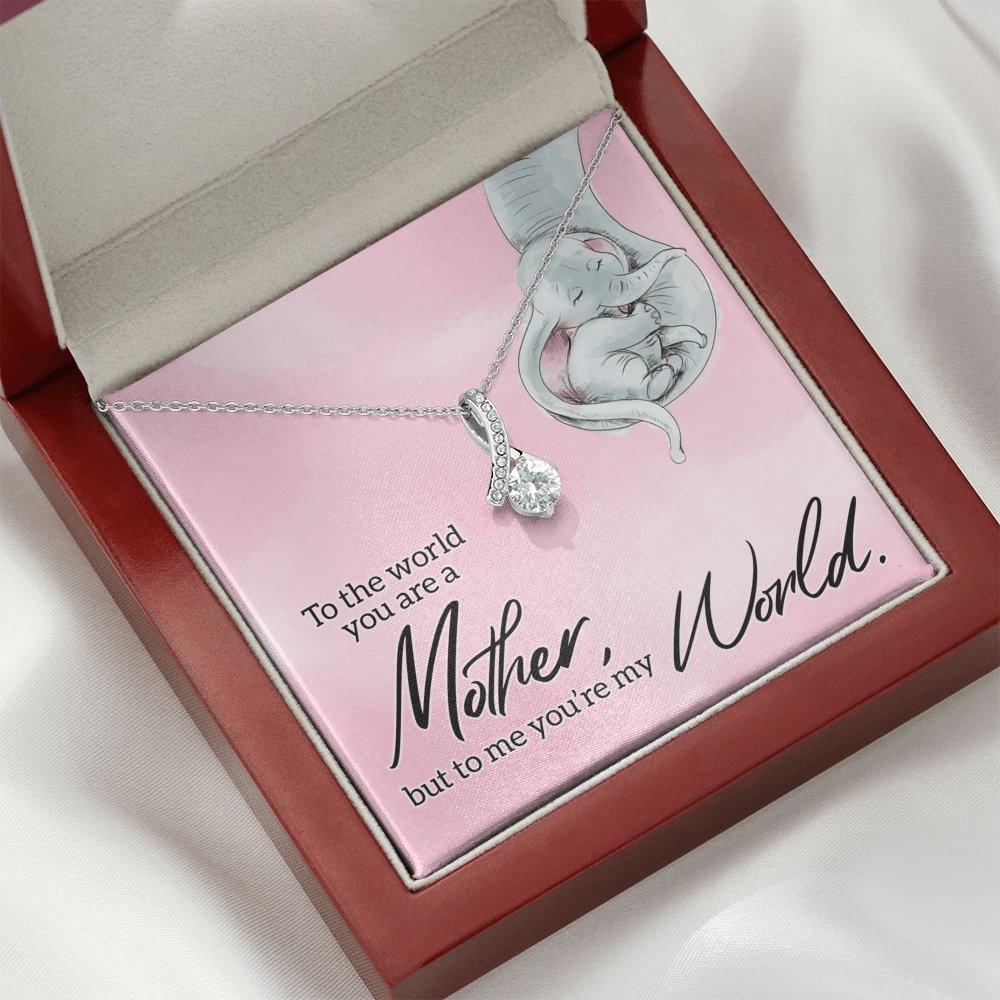 To My Mother - You're My World - Sparkling Radiance Necklace - Celeste Jewel