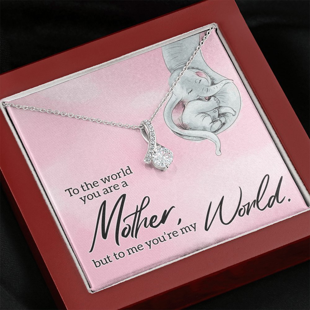 To My Mother - You're My World - Sparkling Radiance Necklace - Celeste Jewel