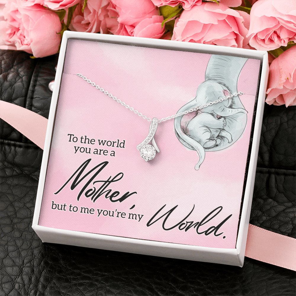 To My Mother - You're My World - Sparkling Radiance Necklace - Celeste Jewel