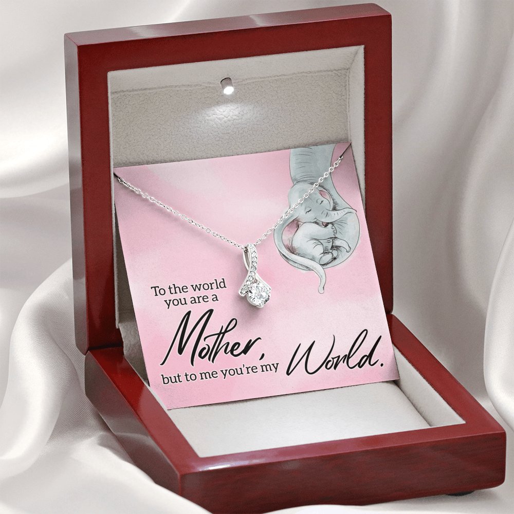 To My Mother - You're My World - Sparkling Radiance Necklace - Celeste Jewel