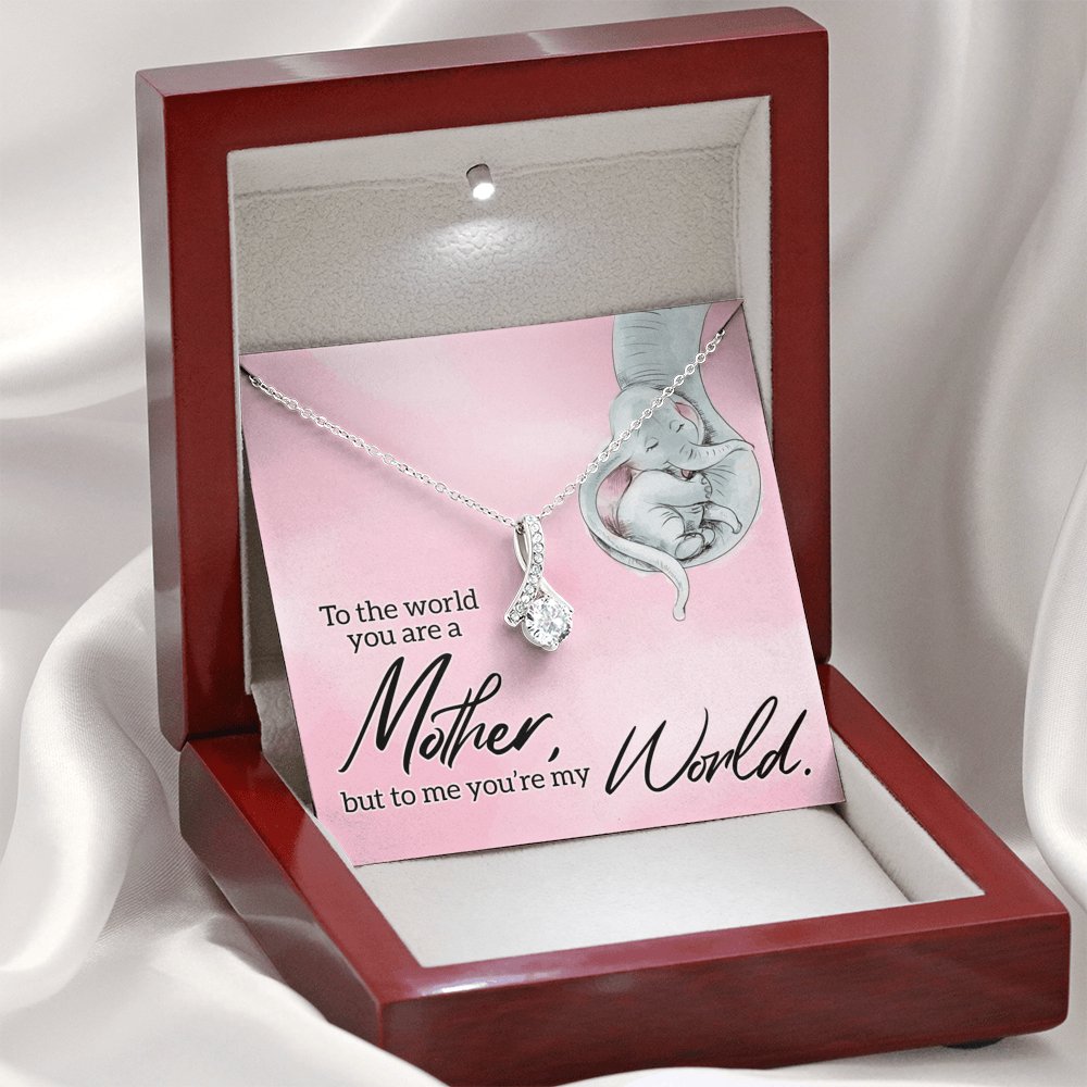 To My Mother - You&#39;re My World - Sparkling Radiance Necklace - Celeste Jewel