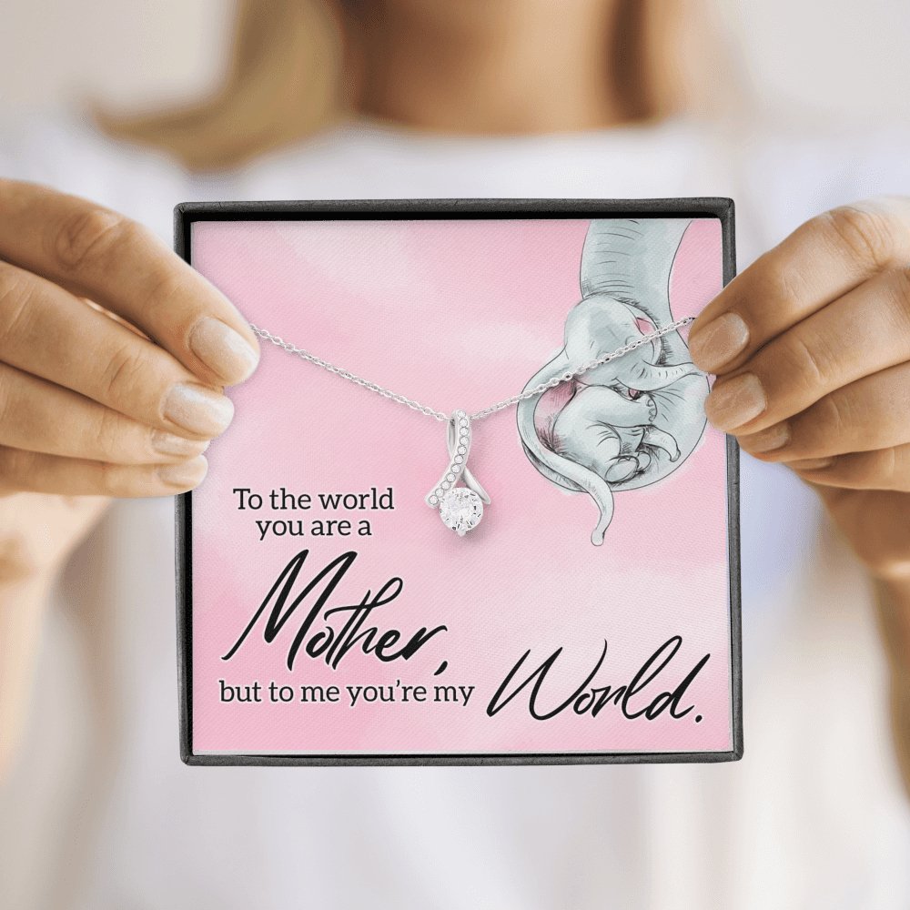 To My Mother - You're My World - Sparkling Radiance Necklace - Celeste Jewel