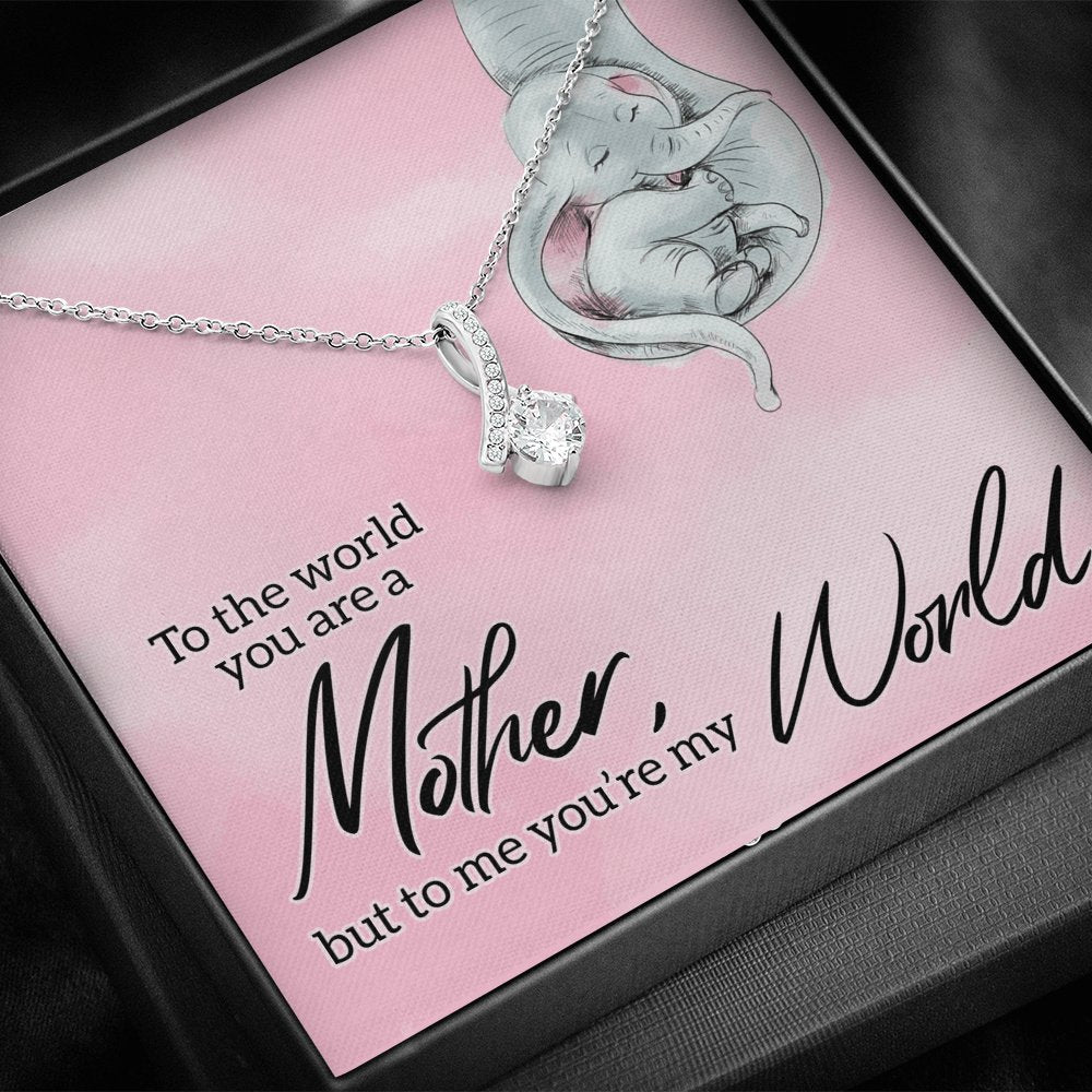 To My Mother - You're My World - Sparkling Radiance Necklace - Celeste Jewel