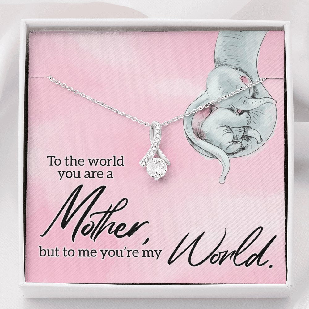 To My Mother - You're My World - Sparkling Radiance Necklace - Celeste Jewel