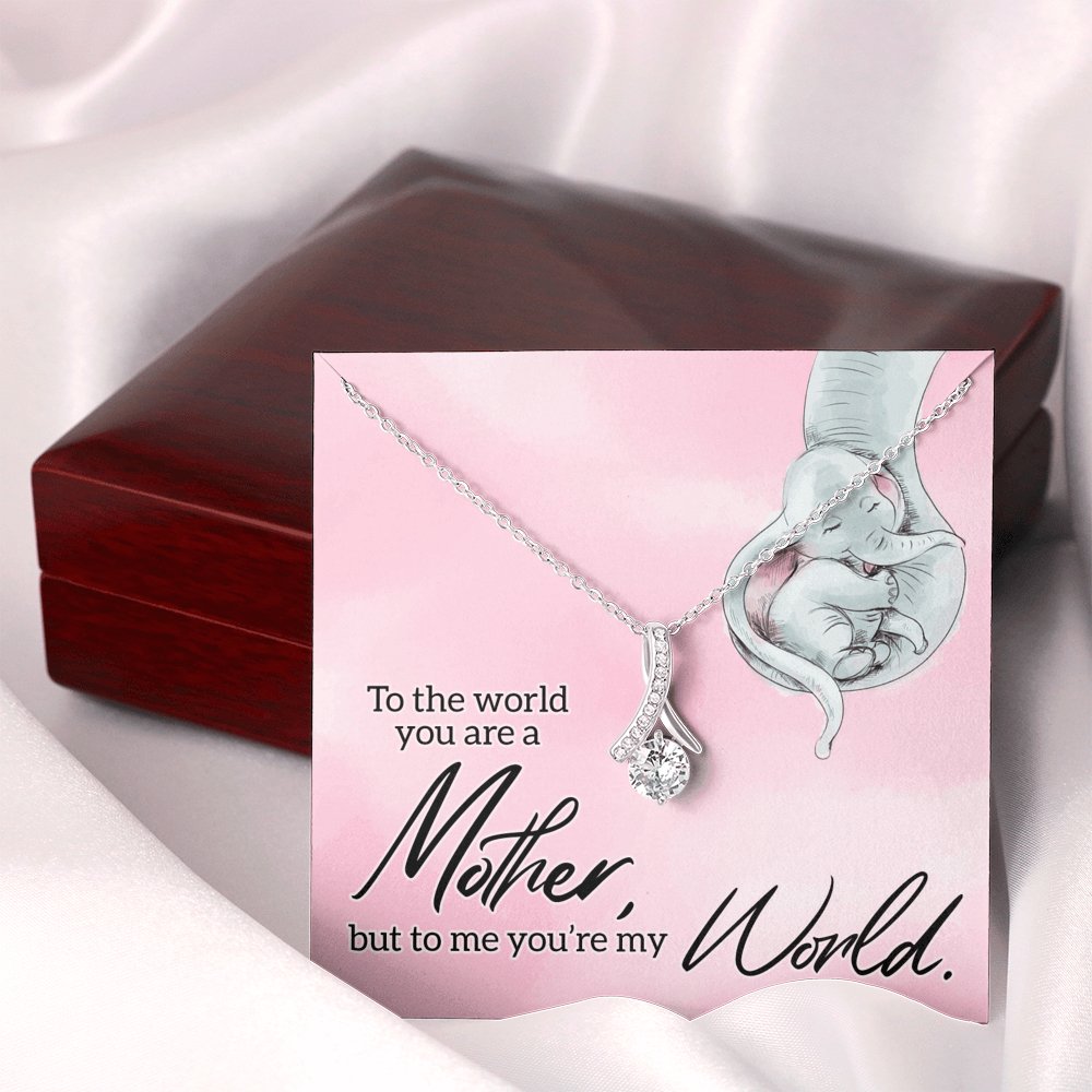 To My Mother - You're My World - Sparkling Radiance Necklace - Celeste Jewel