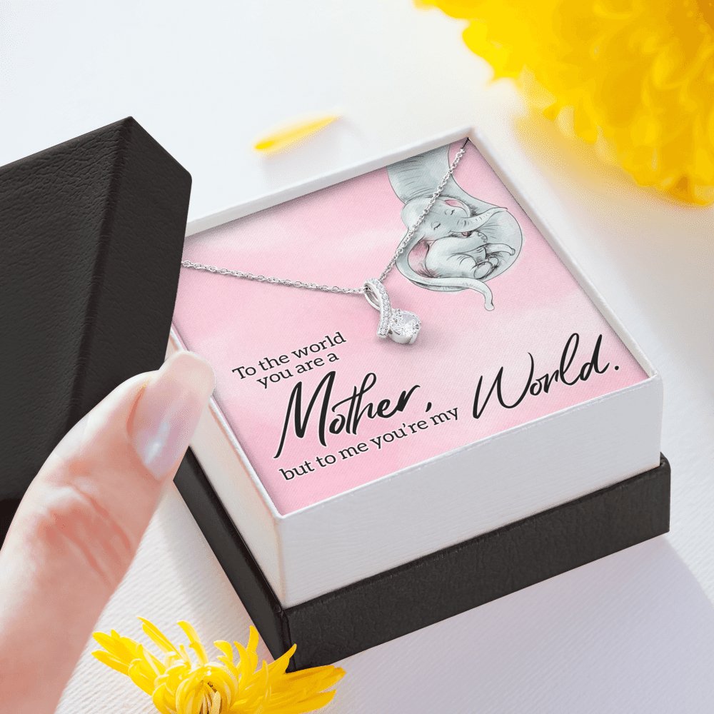 To My Mother - You're My World - Sparkling Radiance Necklace - Celeste Jewel
