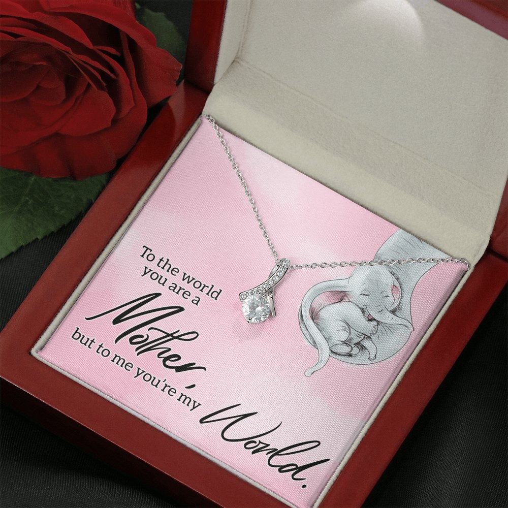 To My Mother - You're My World - Sparkling Radiance Necklace - Celeste Jewel