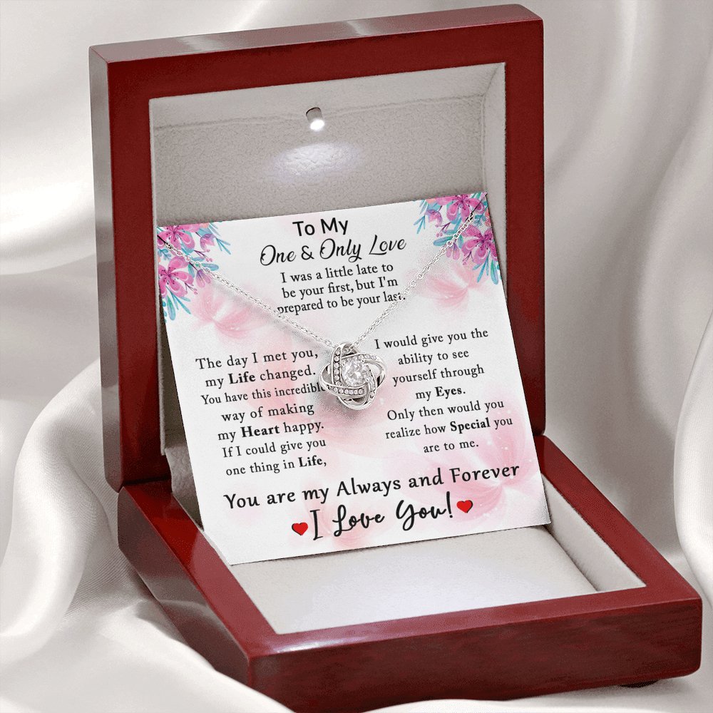 To My One & Only Love - Love Knot Necklace - Celeste Jewel