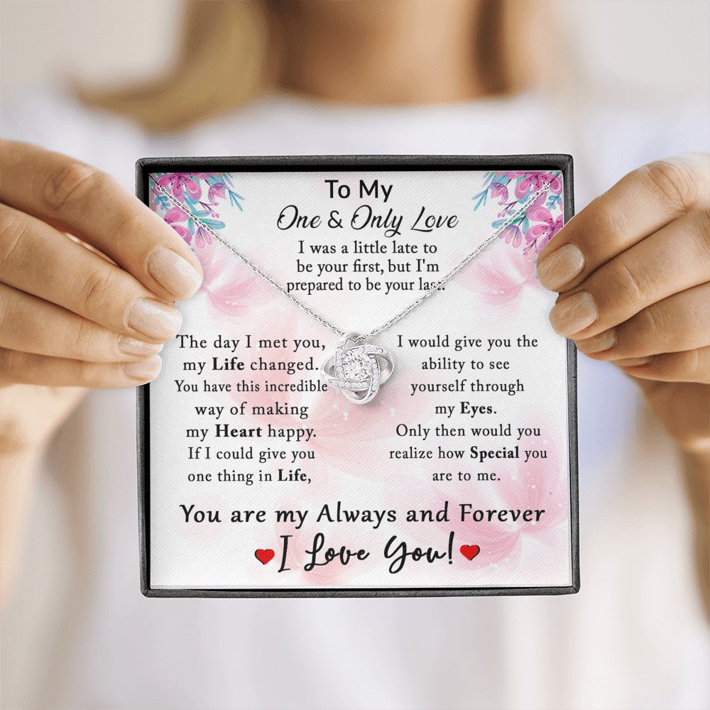 To My One & Only Love - Love Knot Necklace - Celeste Jewel